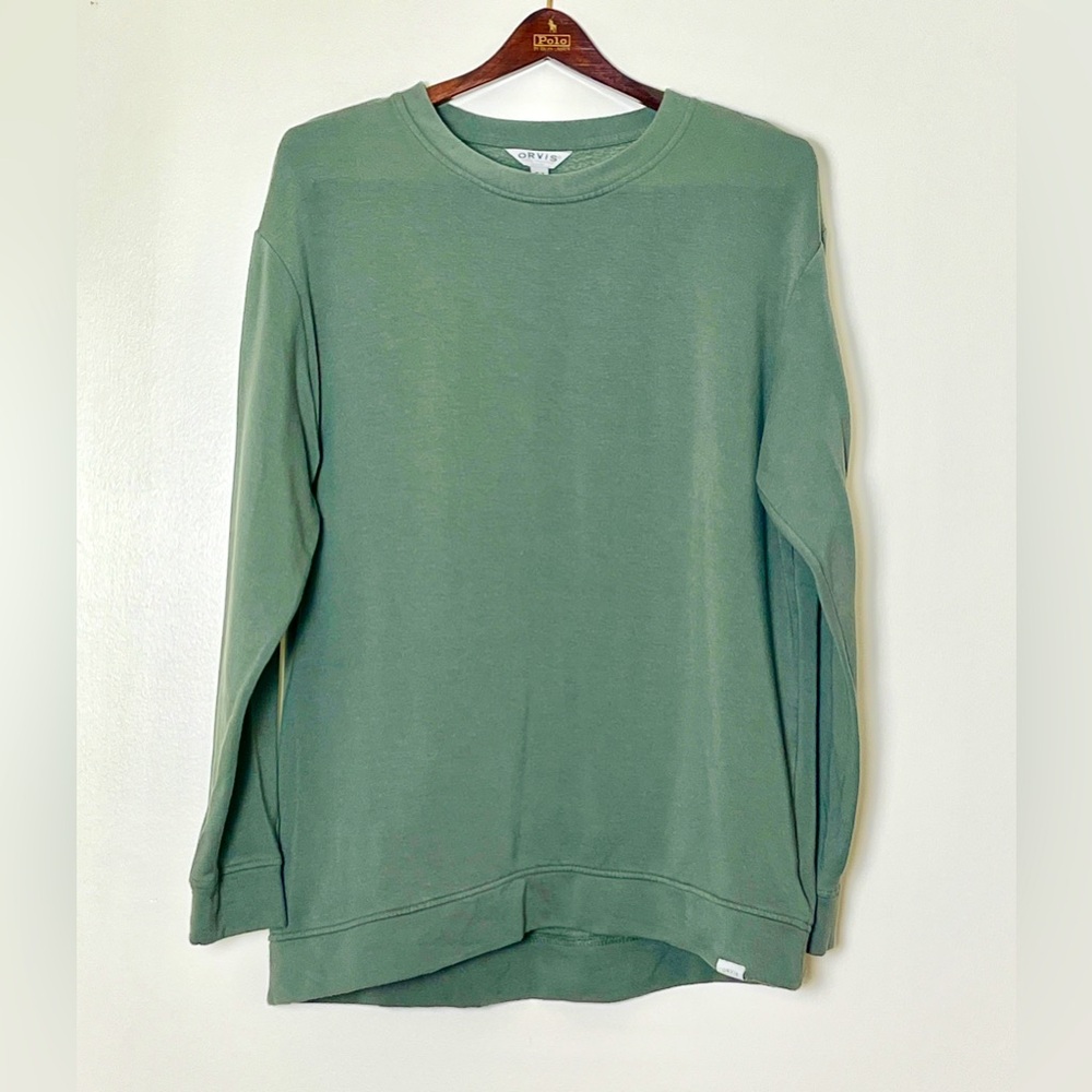 Orvis Classic Sweatshirt Men’s Medium Green Outdoor Gorp Core Basics Norm Core